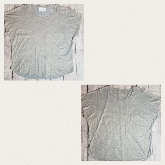 Sz L Two by Vince Camuto Gold Foiled Top - Picture 5 of 8